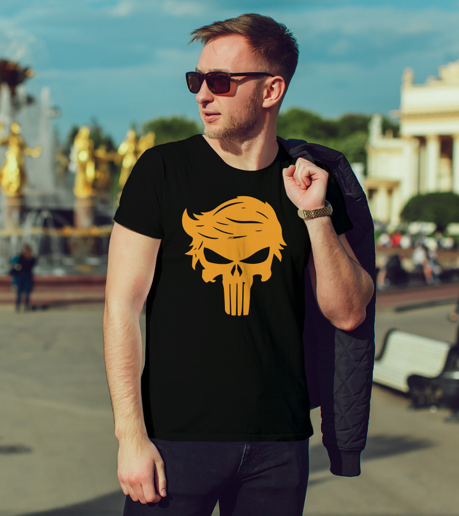 Orange Man Bad Punisher Skull T-Shirt