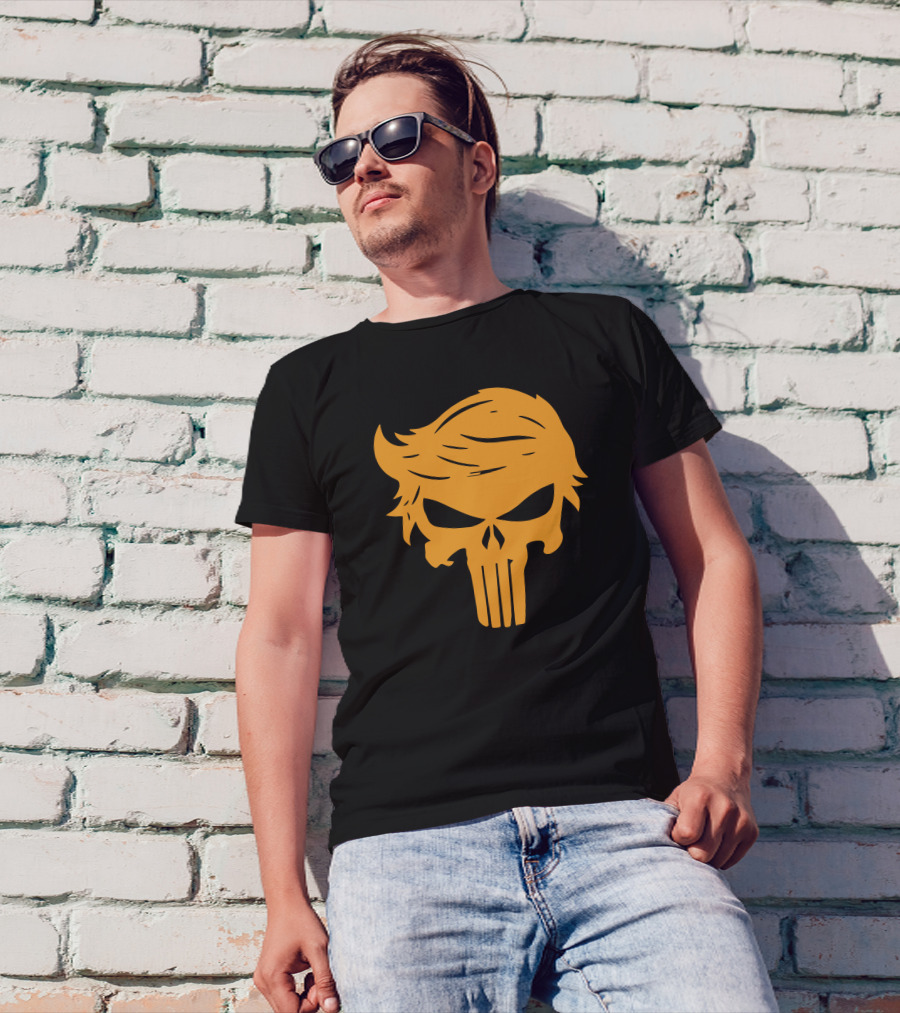 Orange Man Bad Punisher Skull T-Shirt