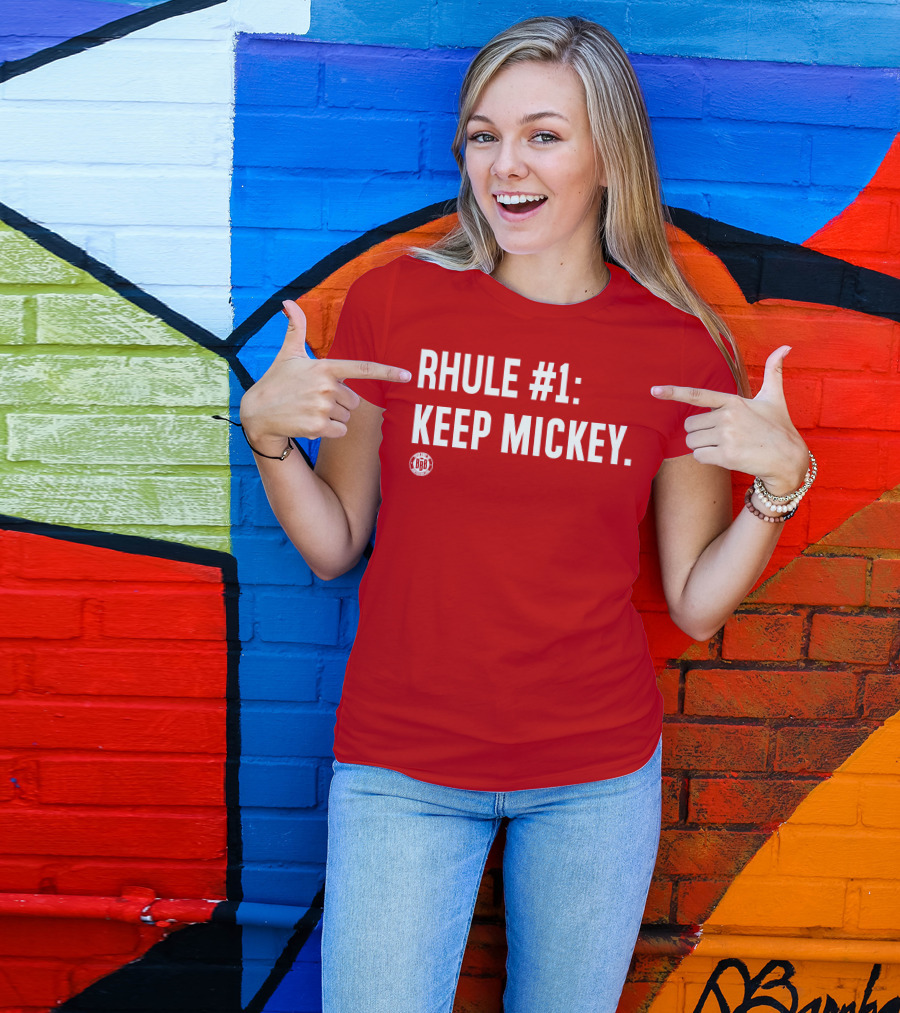 RHULE #1 KEEP MICKEY Red BBR T-Shirt