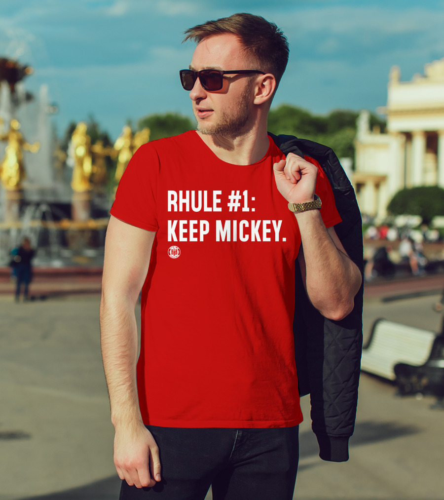 RHULE #1 KEEP MICKEY Red BBR T-Shirt