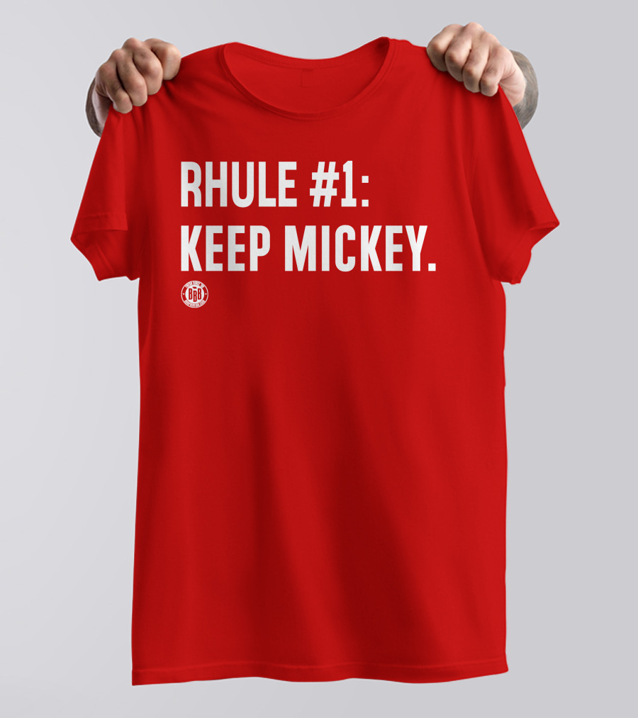 RHULE #1 KEEP MICKEY Red BBR T-Shirt