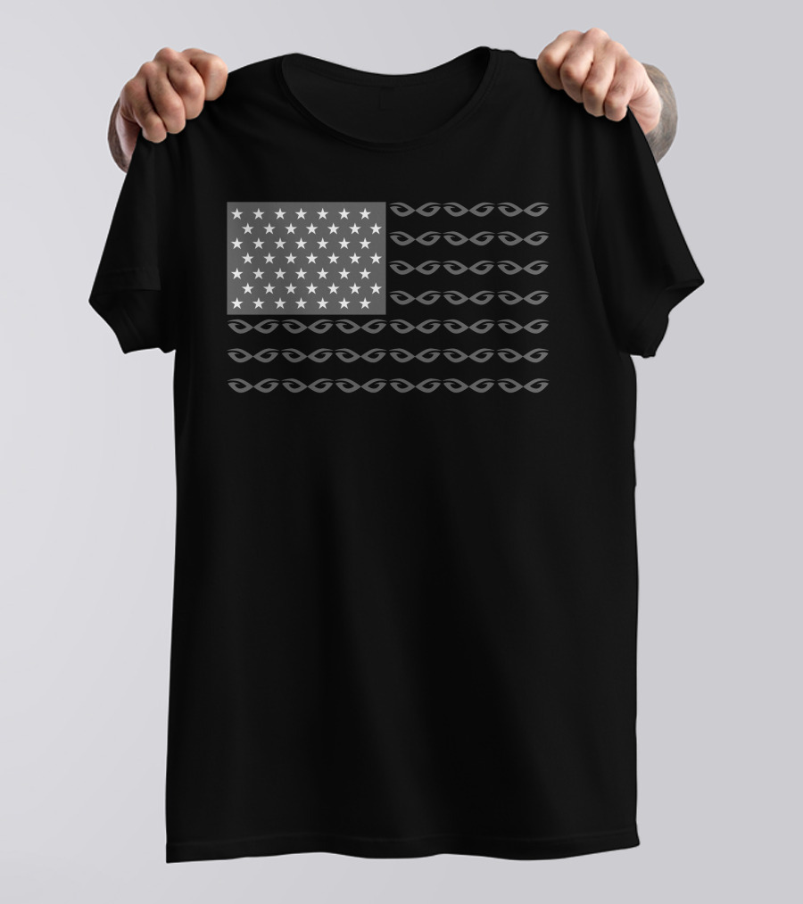 Geeks + Gamers American Flag Nerd Culture Symbol T-Shirt