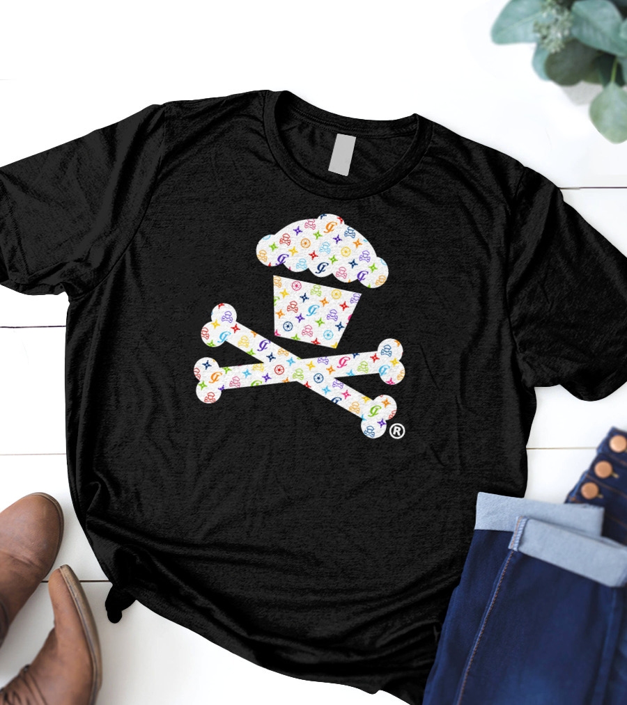 Colorful Chewy Crouton Crossbones Cupcake And Bones T-Shirt