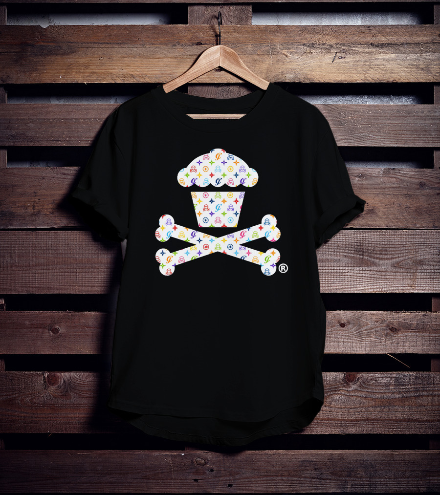 Colorful Chewy Crouton Crossbones Cupcake And Bones T-Shirt