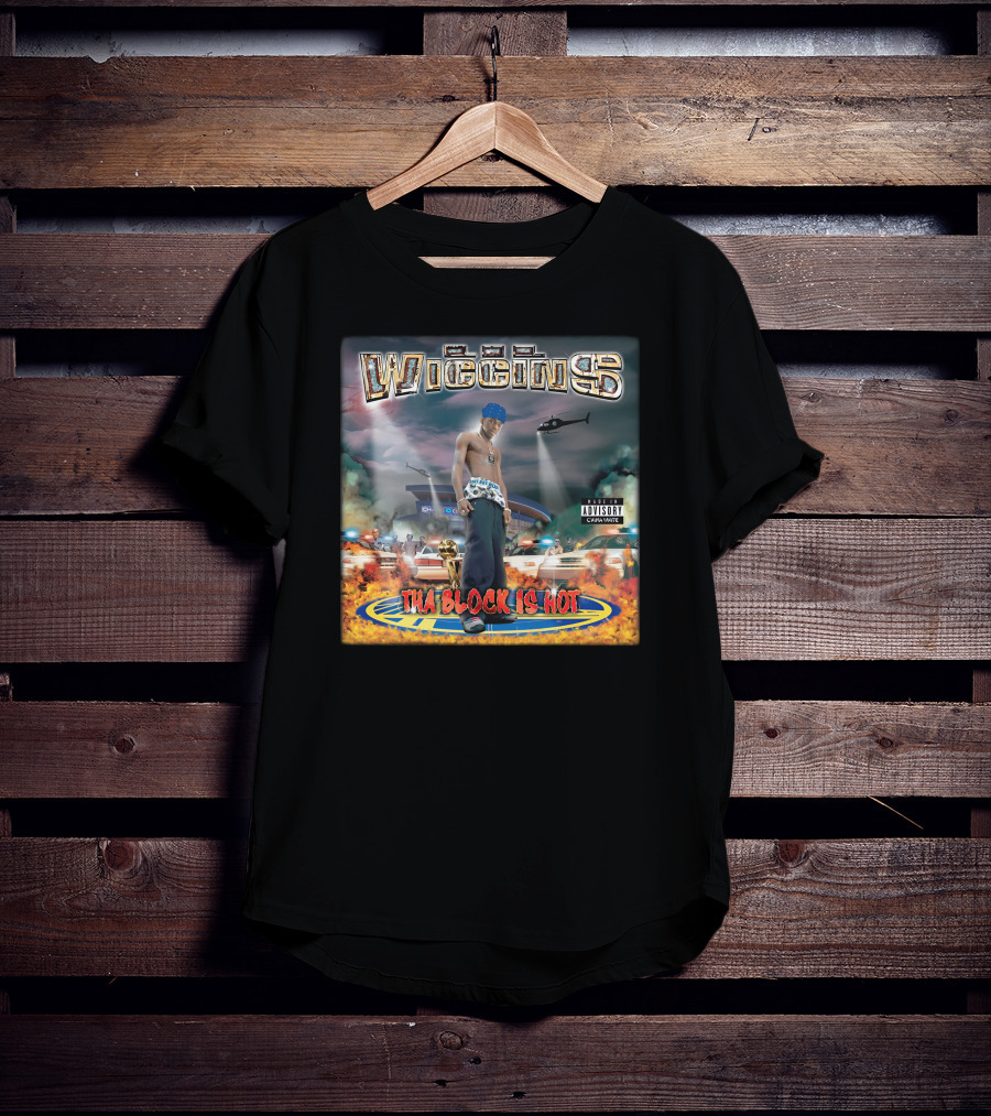Wiggins Tha Block Is Hot NBA Trophy Helicopter Police Cars Flames T-Shirt