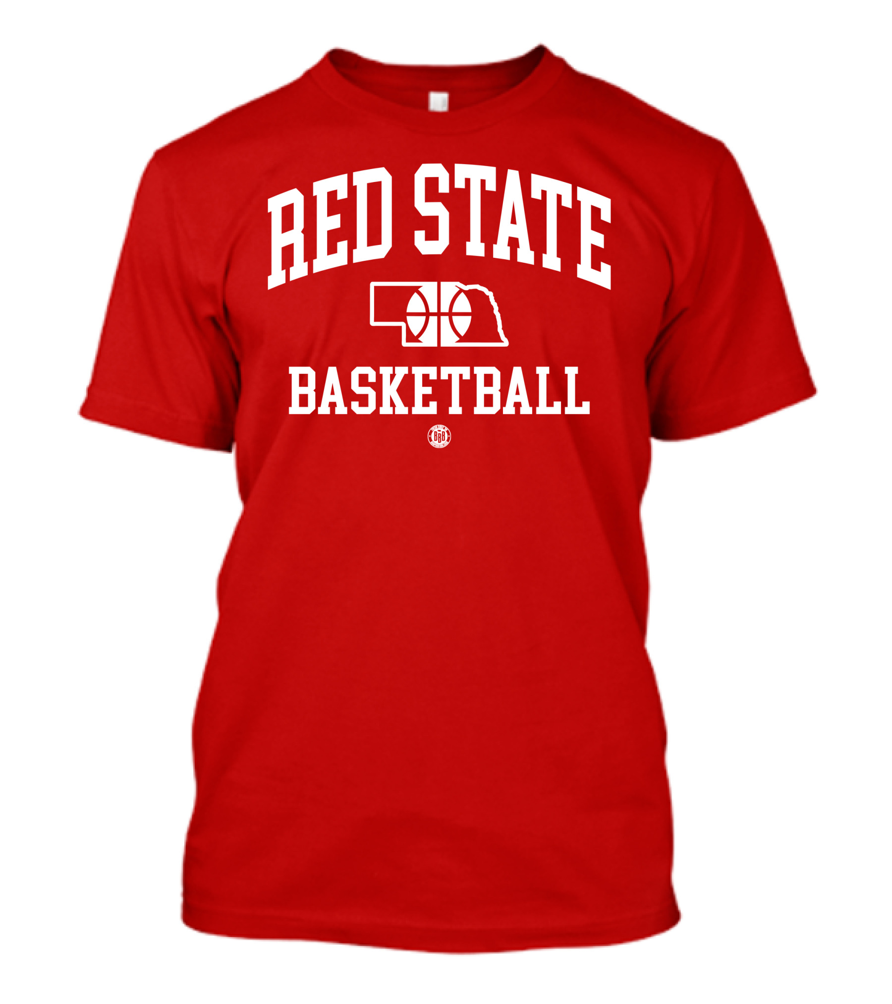 Red State Basketball Nebraska Outline Bbbprinting T-Shirt