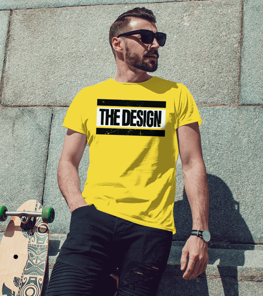 THE DESIGN Deaner Bold Yellow Background T-Shirt