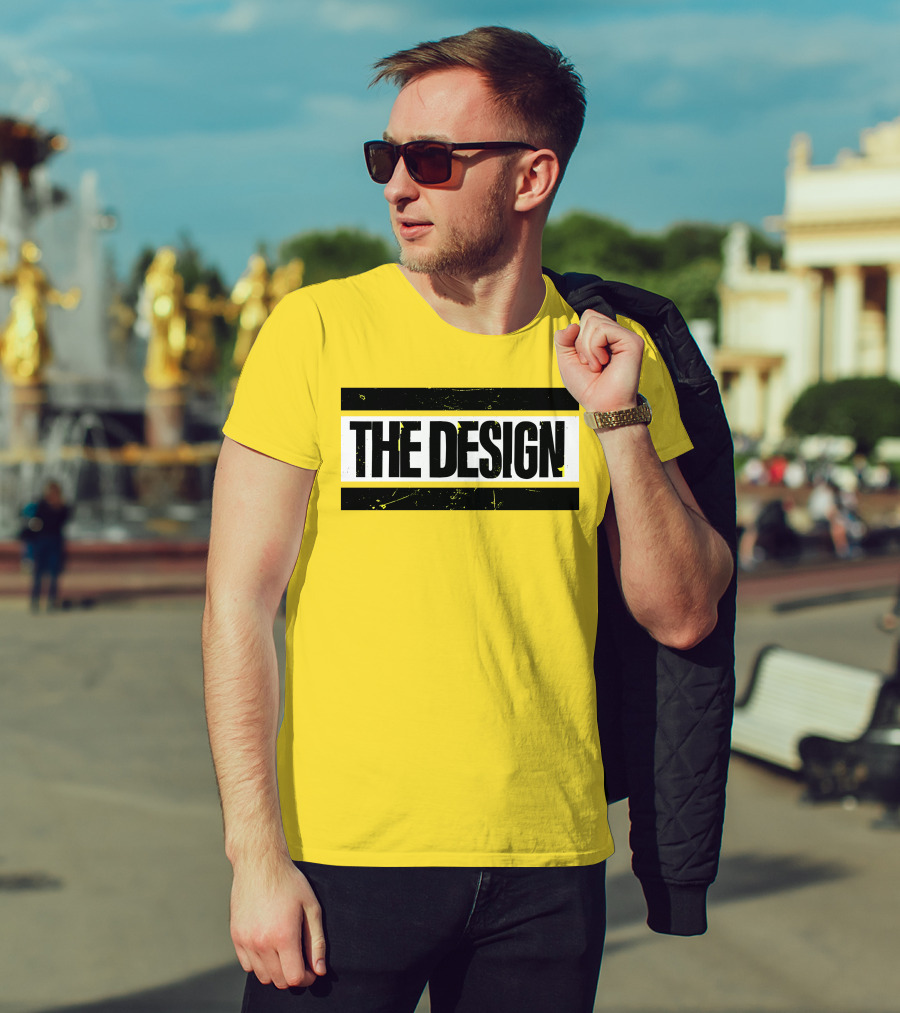 THE DESIGN Deaner Bold Yellow Background T-Shirt