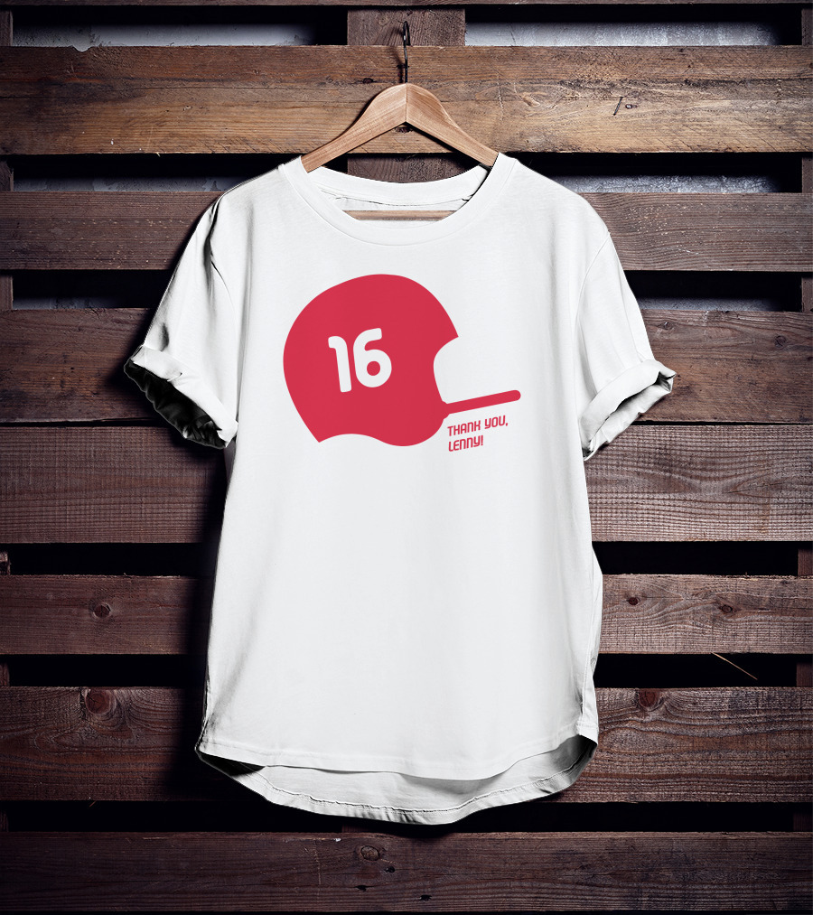 16 Thank You Lenny Football Helmet T-Shirt