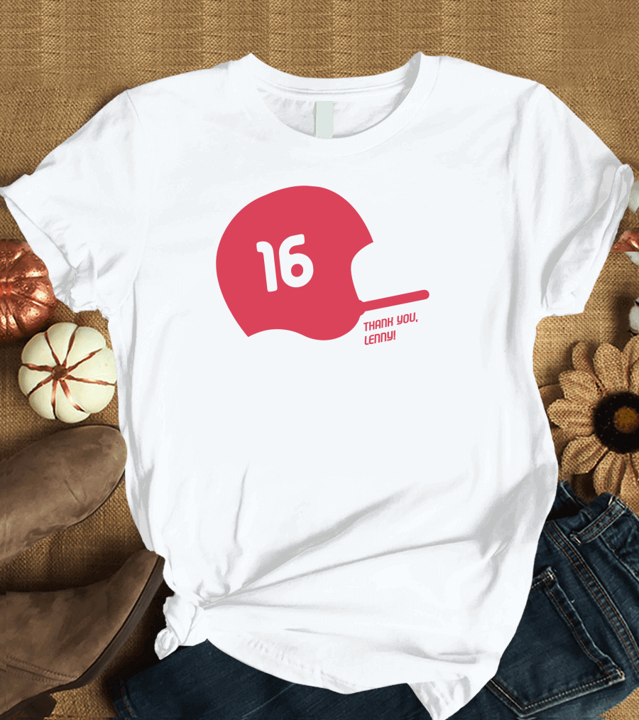 16 Thank You Lenny Football Helmet T-Shirt