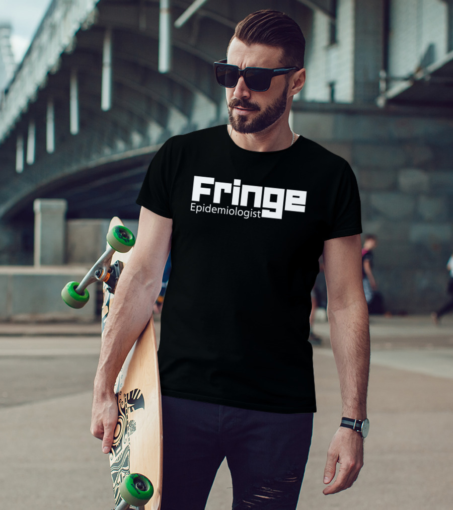 Fringe Epidemiologist Blocky Typography Black T-Shirt