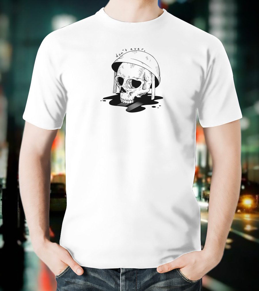 Rglgg Don’t Ever Skull With Helmet T-Shirt