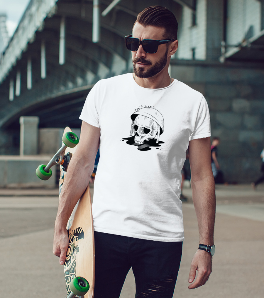 Rglgg Don’t Ever Skull With Helmet T-Shirt