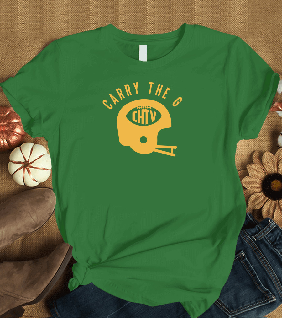 Cheeseheadtv Carry The G Football Helmet CHTV T-Shirt