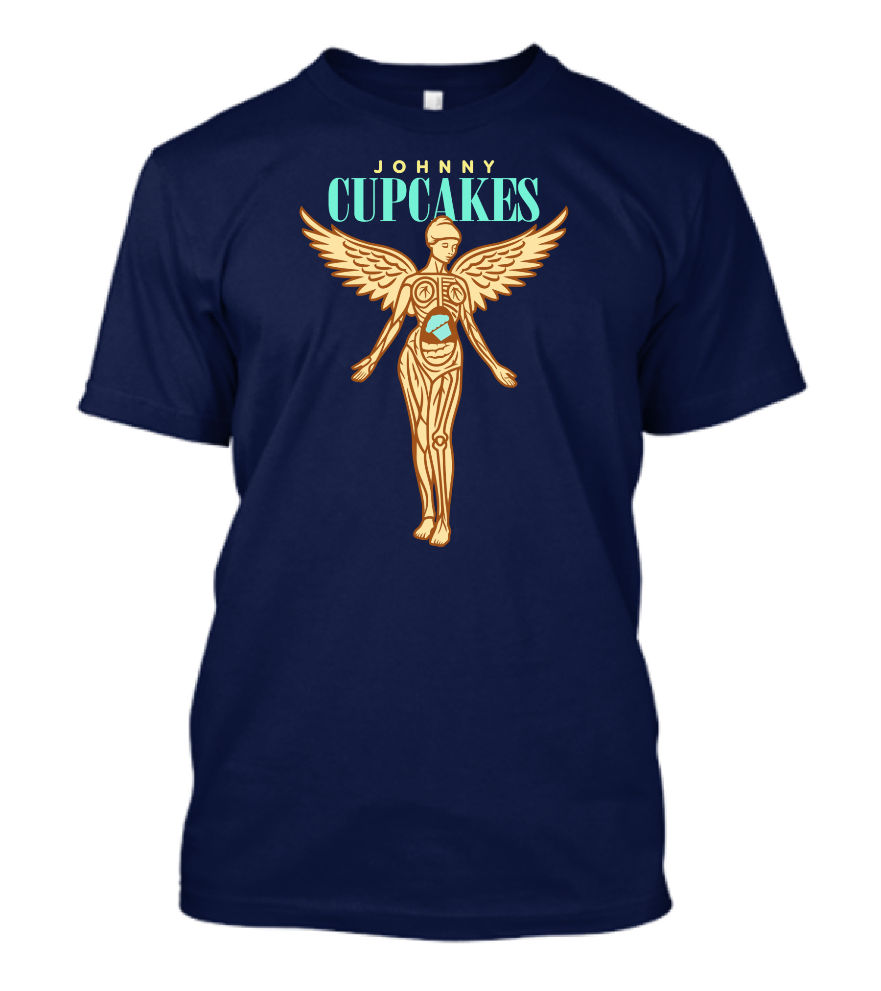 Johnny Cupcakes Winged Anatomical Figure With Cupcake Core T-Shirt