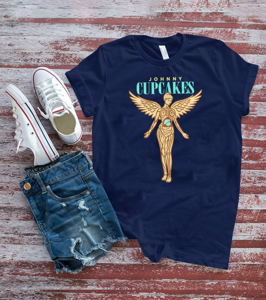 Johnny Cupcakes Winged Anatomical Figure With Cupcake Core T-Shirt
