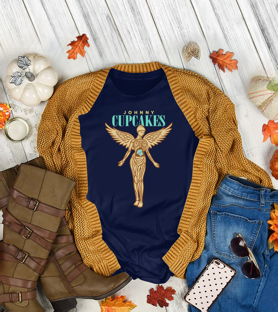 Johnny Cupcakes Winged Anatomical Figure With Cupcake Core T-Shirt