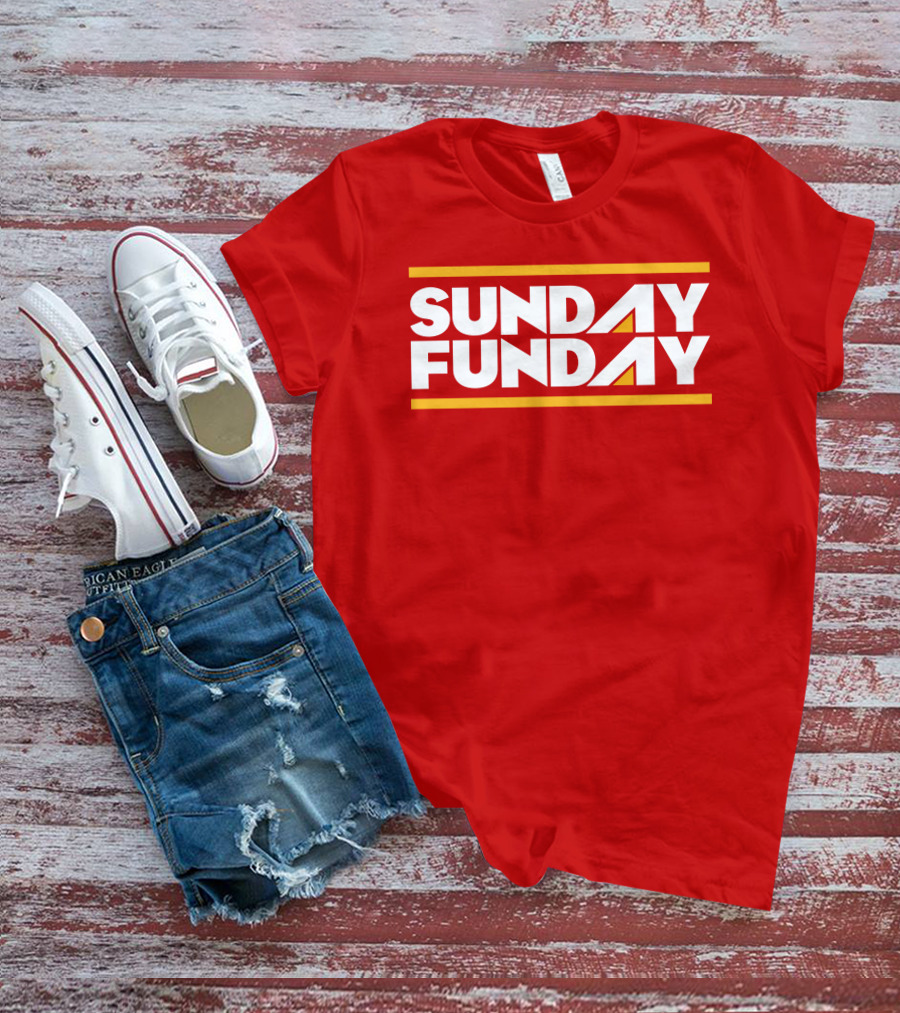 Sunday Funday Westside Storey Store Bold Red Typography T-Shirt