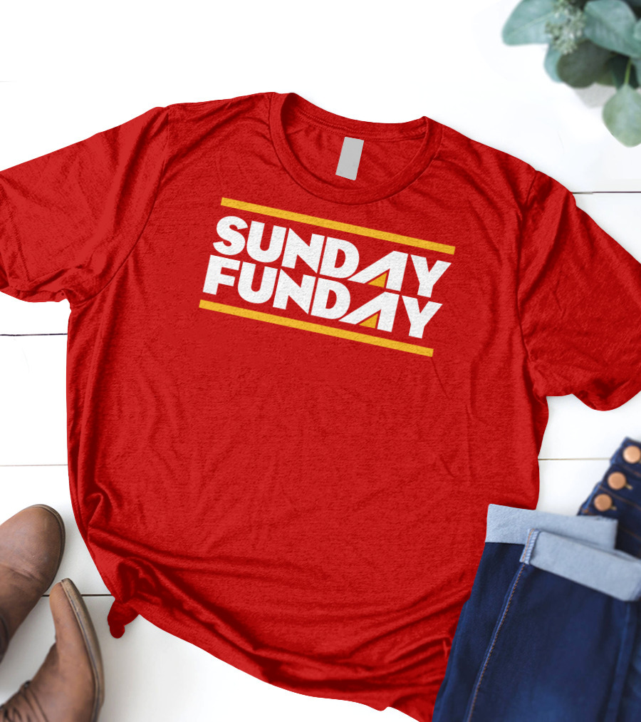Sunday Funday Westside Storey Store Bold Red Typography T-Shirt