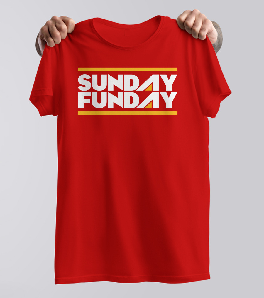 Sunday Funday Westside Storey Store Bold Red Typography T-Shirt