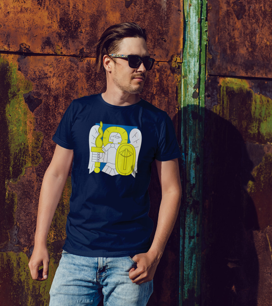Saint Javelin Archangel Icon Kyiv Merch T-Shirt