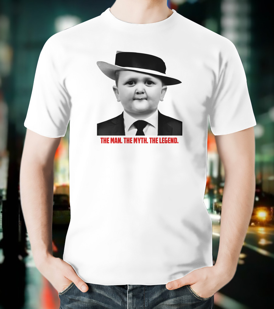 Hasbulla The Man The Myth The Legend Black Suit White Hat T-Shirt