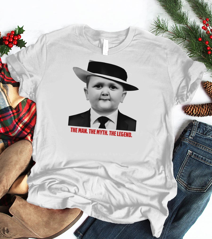 Hasbulla The Man The Myth The Legend Black Suit White Hat T-Shirt