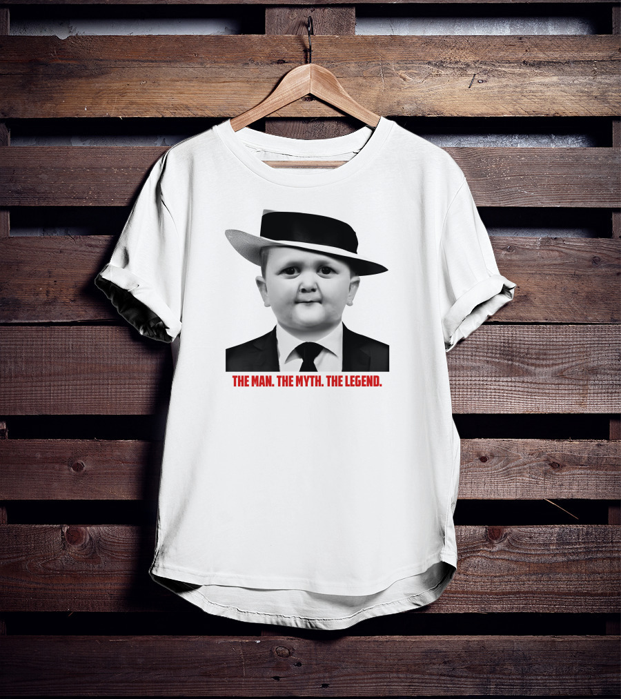 Hasbulla The Man The Myth The Legend Black Suit White Hat T-Shirt