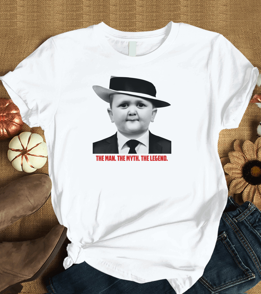 Hasbulla The Man The Myth The Legend Black Suit White Hat T-Shirt