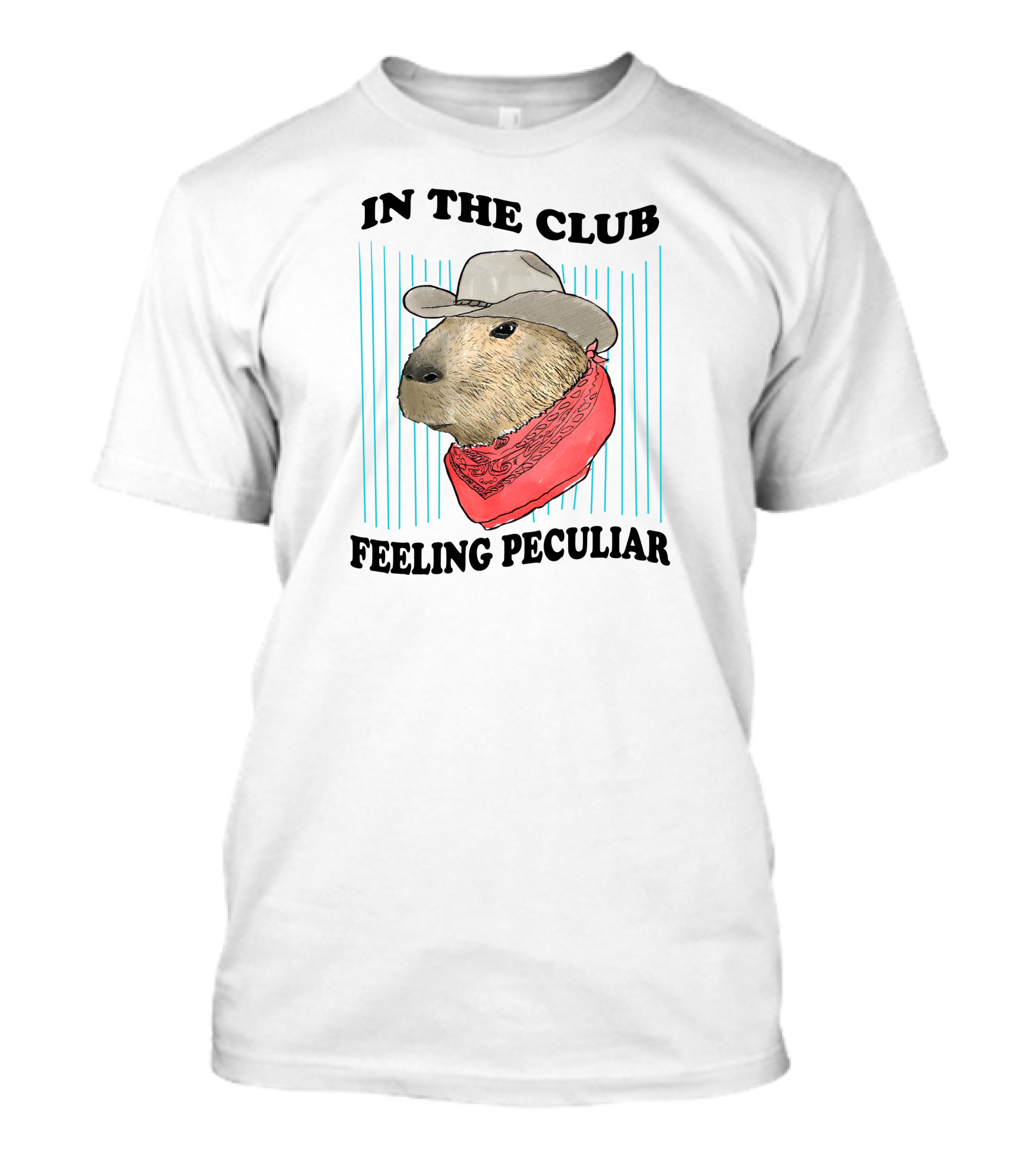 In The Club Feeling Peculiar Capybara Cowboy T-Shirt
