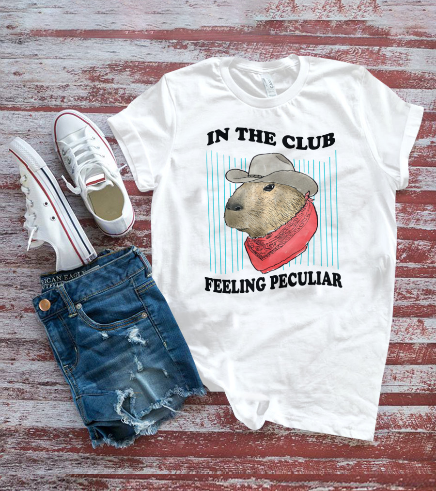 In The Club Feeling Peculiar Capybara Cowboy T-Shirt