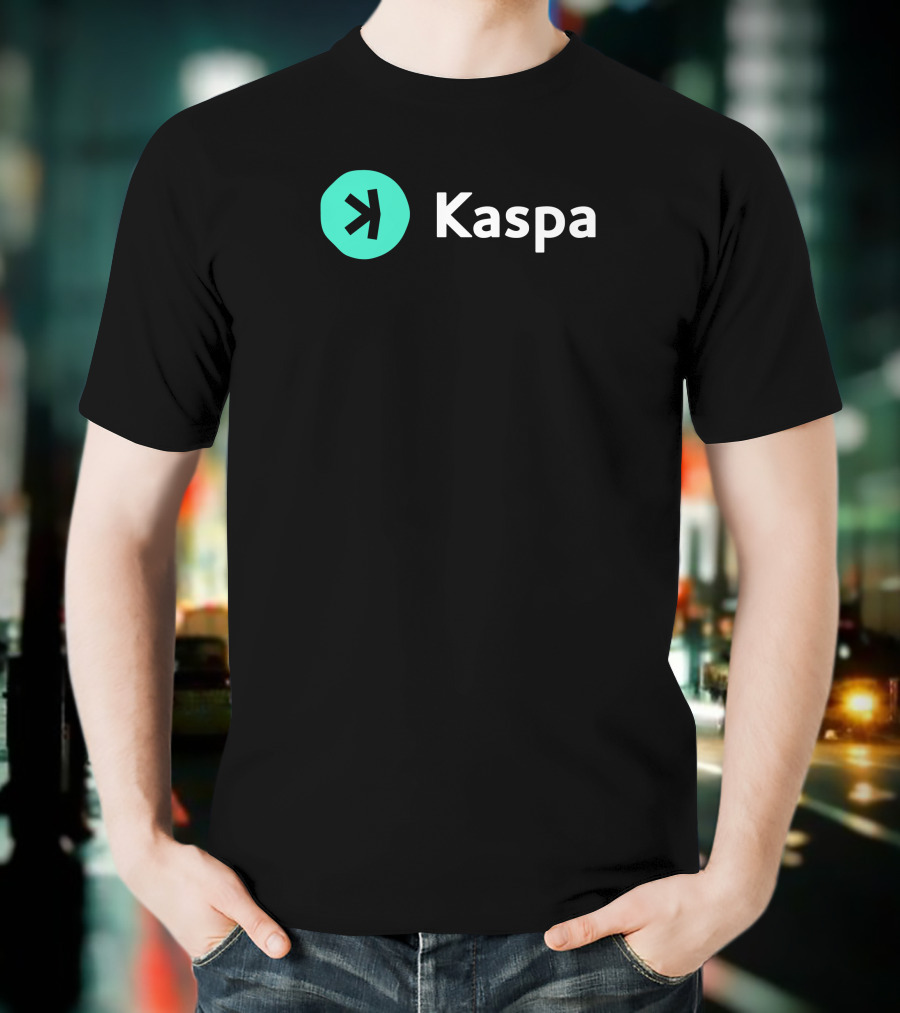 Kaspacurrency Kaspa Logo With Iconic T-Shirt