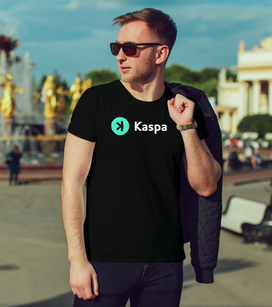 Kaspacurrency Kaspa Logo With Iconic T-Shirt
