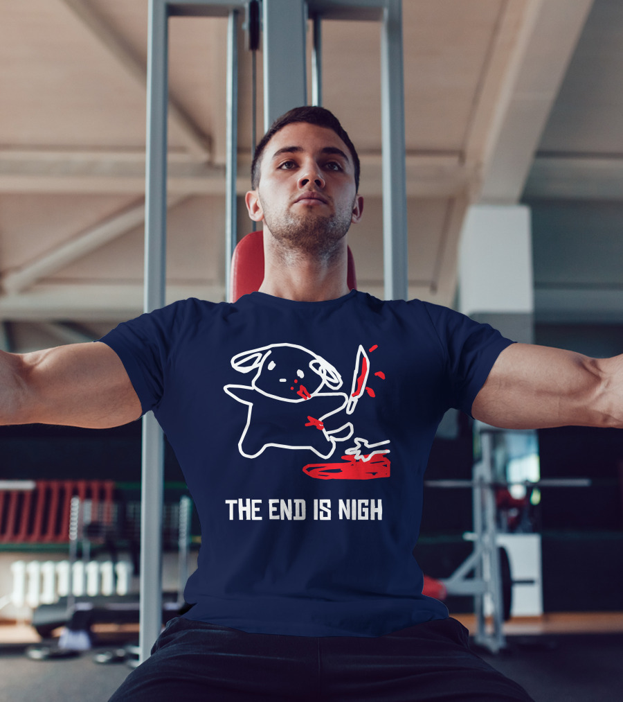 Iahfy The End Is Nigh Cute Creature With Knife And Blood T-Shirt