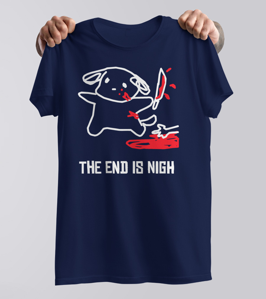 Iahfy The End Is Nigh Cute Creature With Knife And Blood T-Shirt