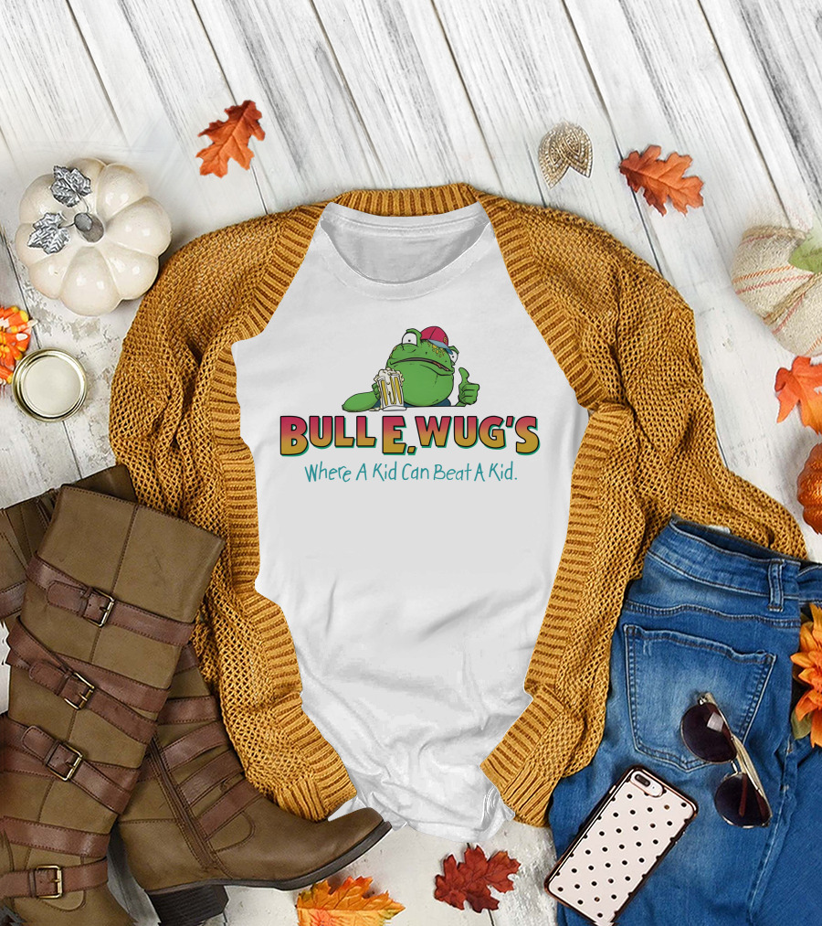 Bulle Wug's Beer Drinking Frog Where A Kid Can Beat A Kid T-Shirt