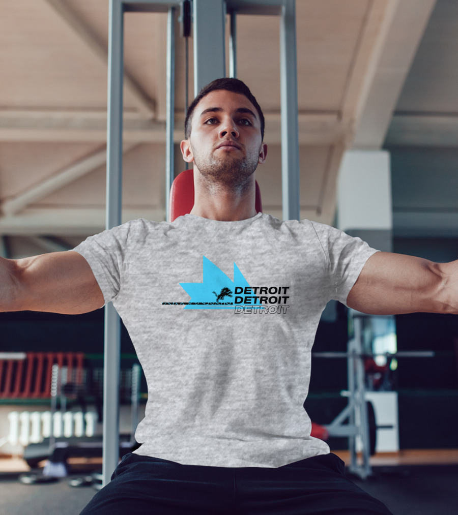 Detroit Detroit Detroit Lions Football Blue Triangles T-Shirt