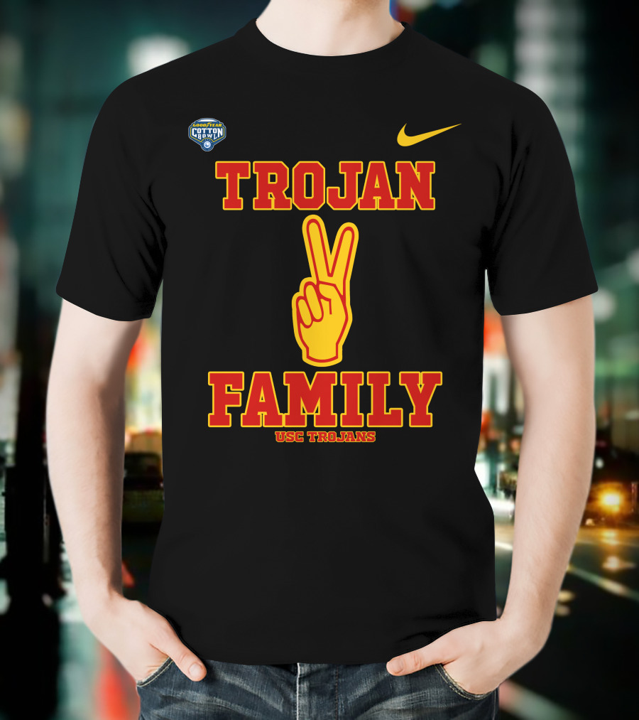 Trojan Family USC Trojans Cotton Bowl Victory Sign T-Shirt