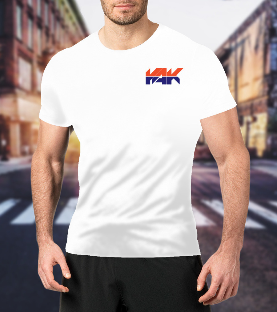 Yak Team Logo Bold Red And Blue T-Shirt