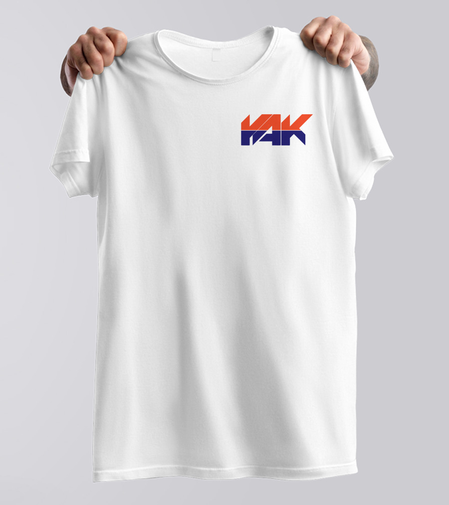 Yak Team Logo Bold Red And Blue T-Shirt