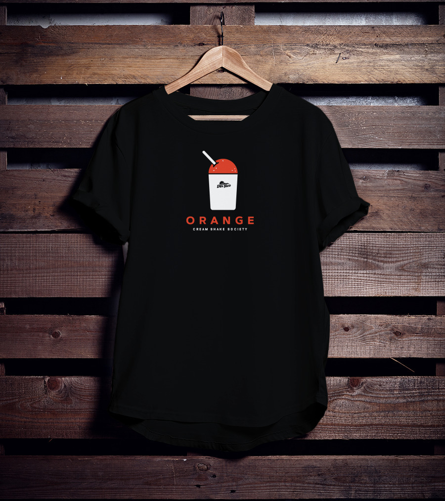 Del Taco Orange Cream Shake Society Retro Cup T-Shirt