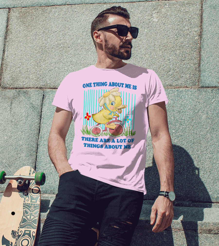 One Thing About Me Is There Are A Lot Of Things About Me Duck Riding Tricycle T-Shirt