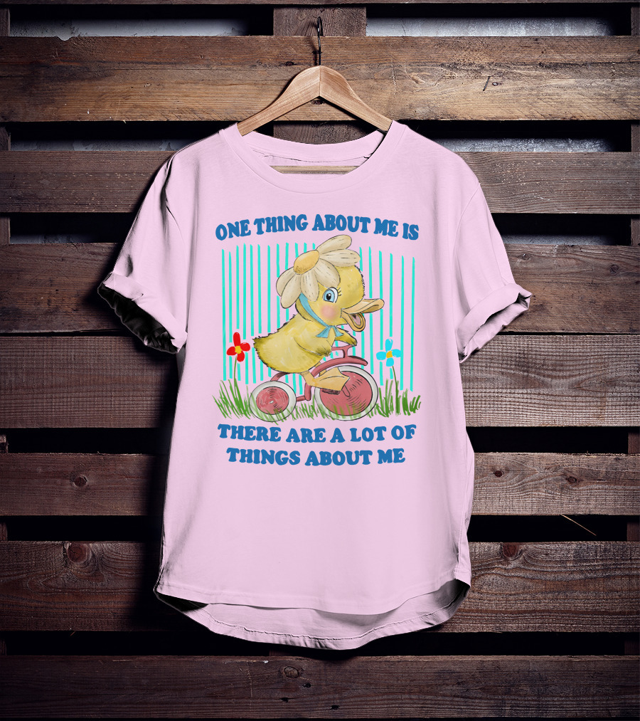 One Thing About Me Is There Are A Lot Of Things About Me Duck Riding Tricycle T-Shirt