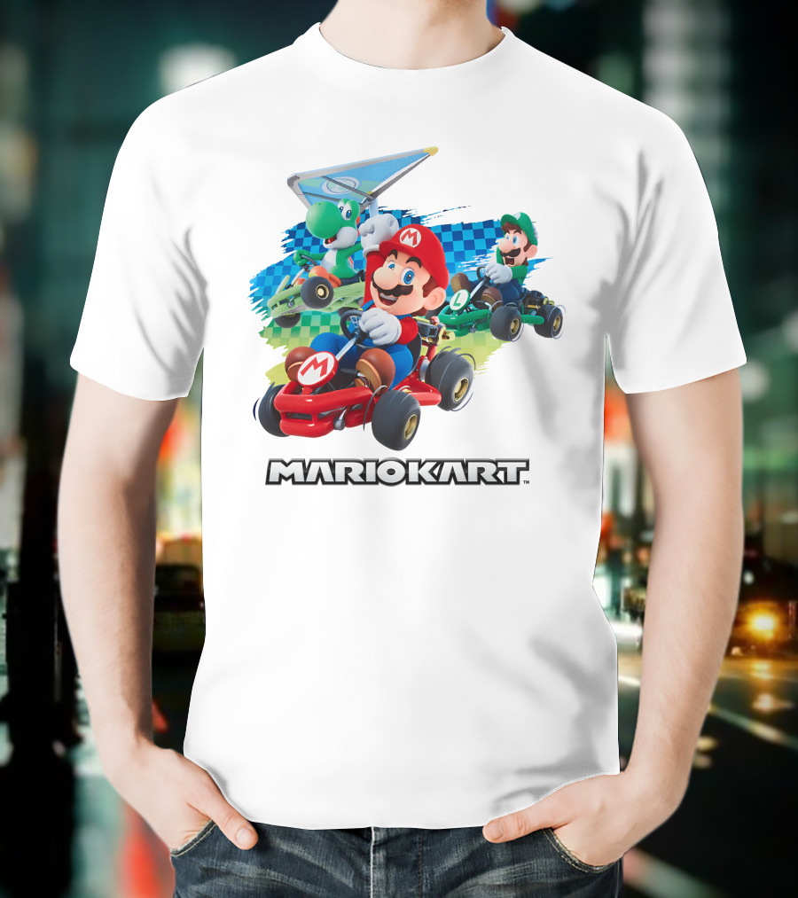 Leanbeefpatty Mariokart Characters Racing Luigi Yoshi Mario T-Shirt