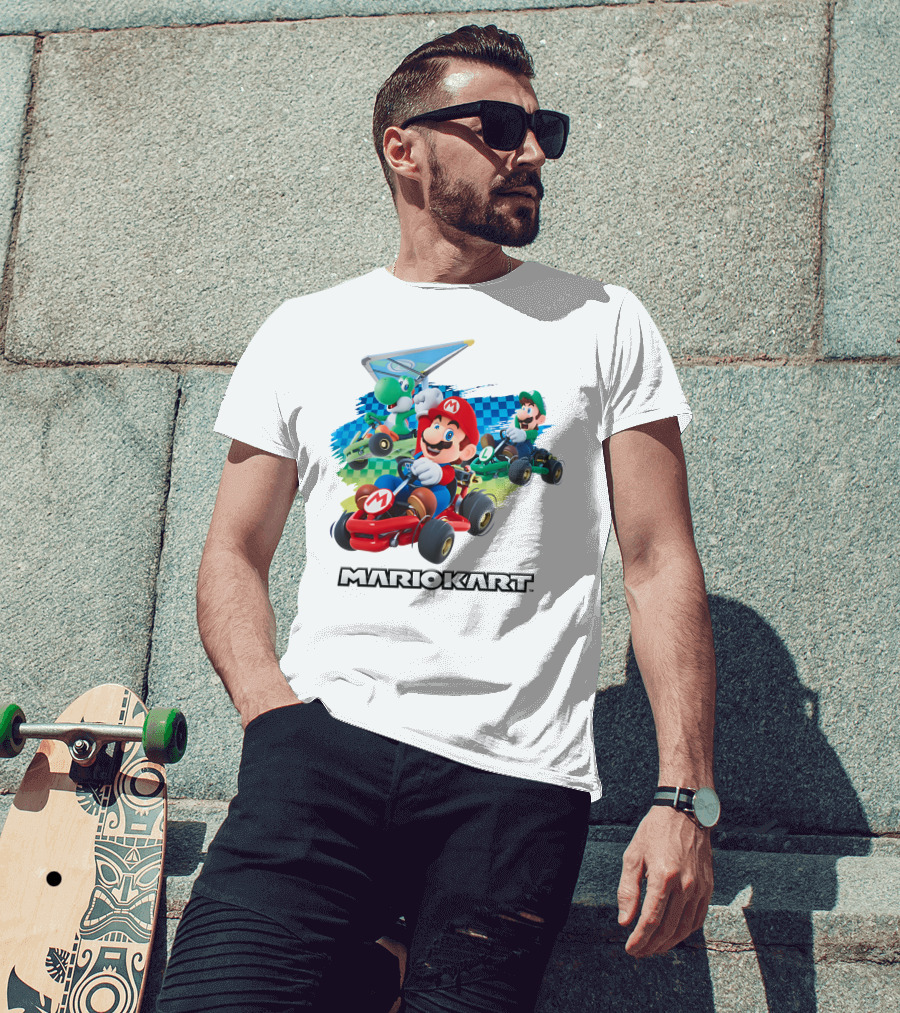 Leanbeefpatty Mariokart Characters Racing Luigi Yoshi Mario T-Shirt