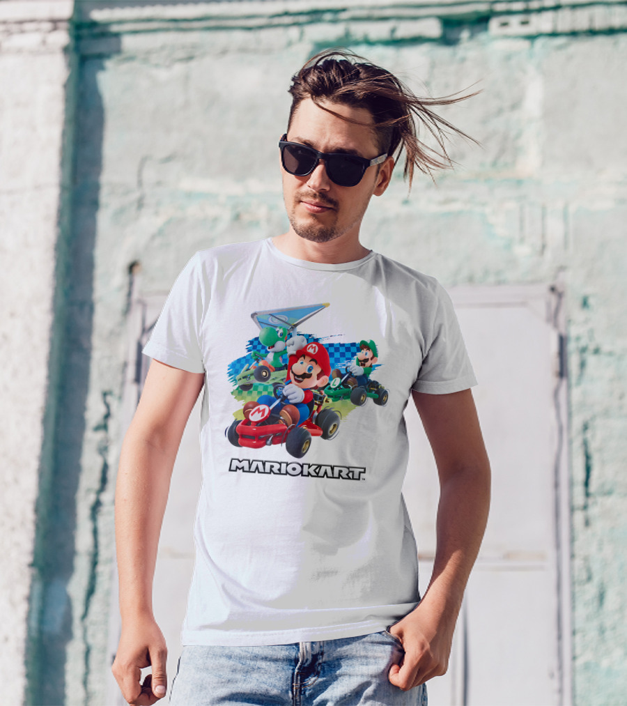 Leanbeefpatty Mariokart Characters Racing Luigi Yoshi Mario T-Shirt