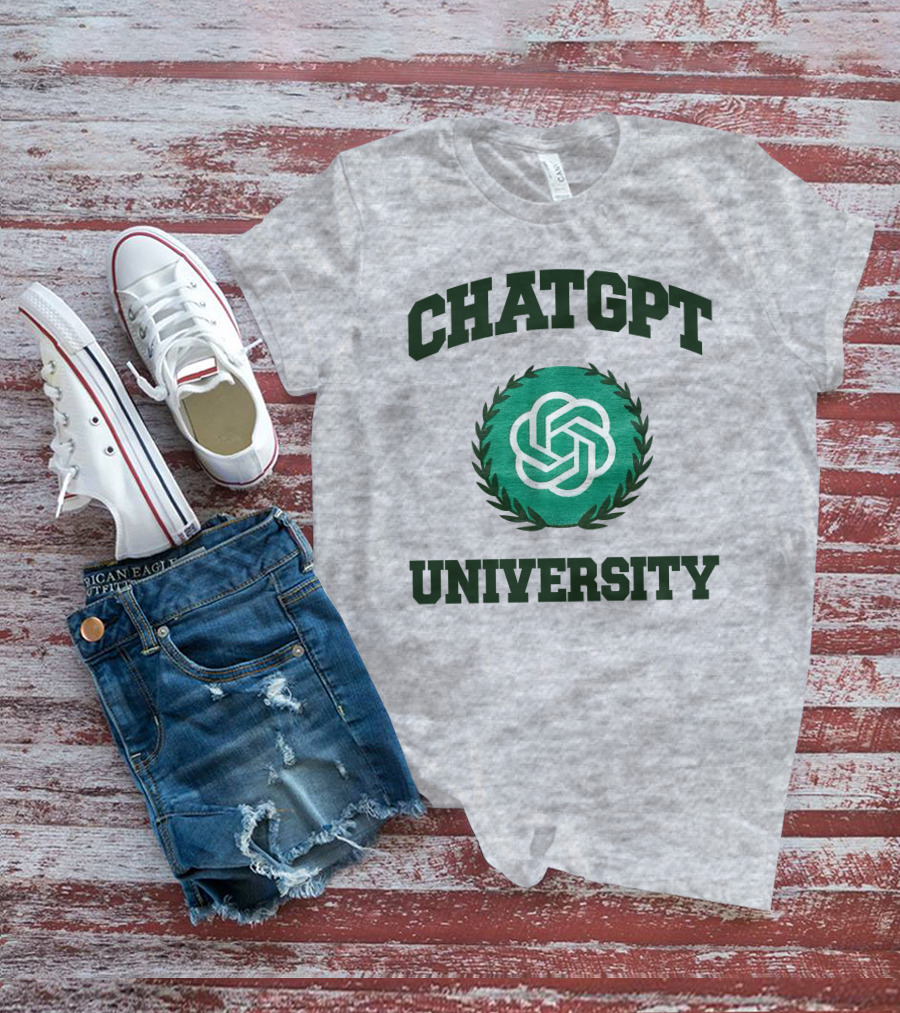Shithead Steve Chatgpt University Laurel Emblem T-Shirt