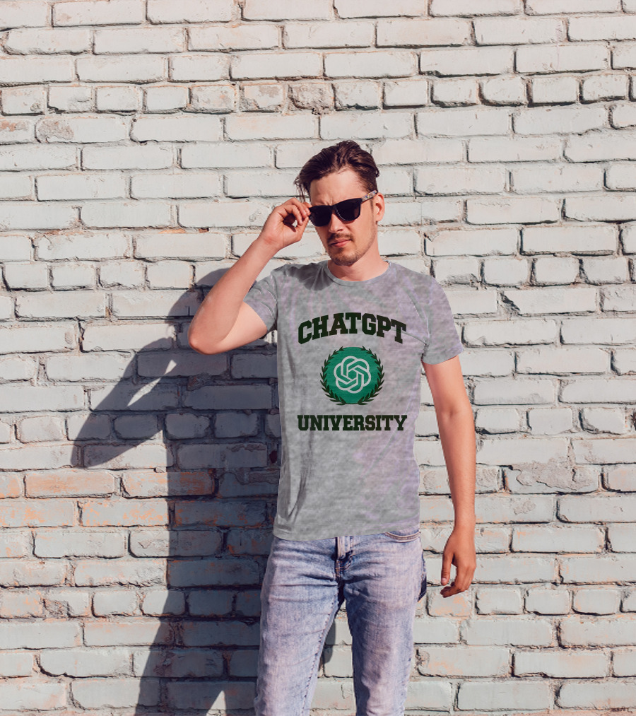 Shithead Steve Chatgpt University Laurel Emblem T-Shirt