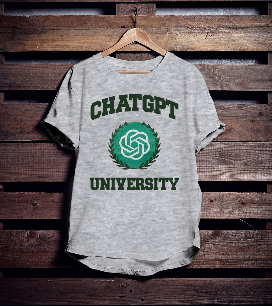Shithead Steve Chatgpt University Laurel Emblem T-Shirt