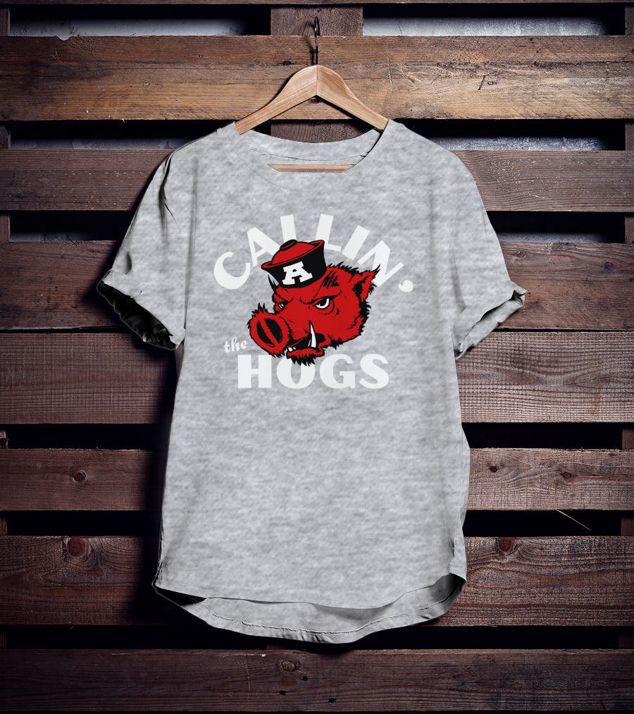 Charlie Hustle Store Callin' The Hogs Arkansas Razorbacks T-Shirt